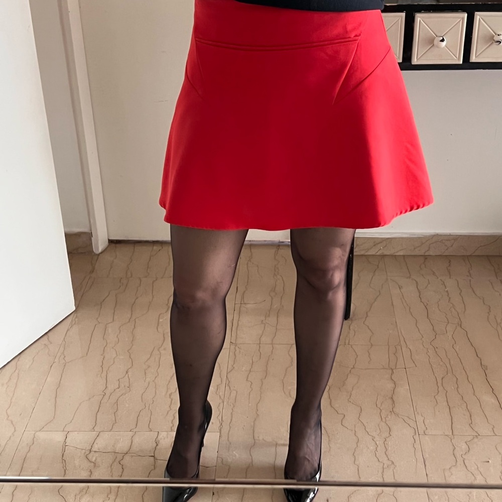 Zara Red Mini Skirt